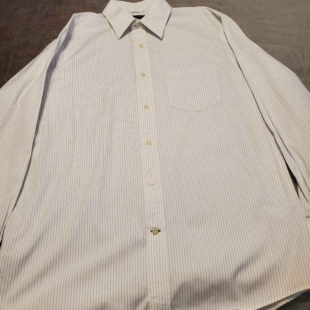 Express Men white light blue pinstripe dress shirt